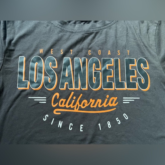 ROMWE cropped short sleeve tee. LA Size M - Picture 3 of 5